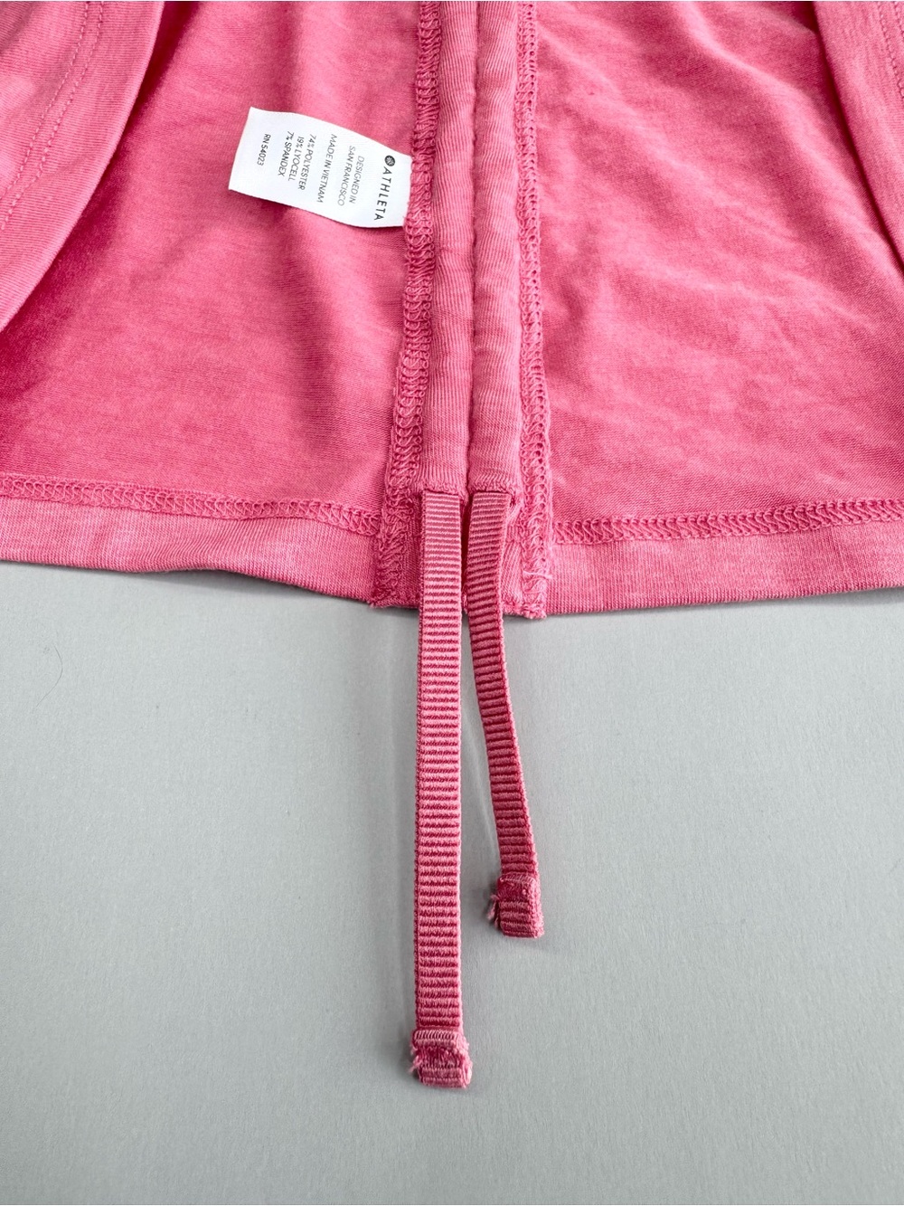 ATHLETA‎ Encore Tank Racerback XXS Pink Ruched Drawstring Active - Picture 11 of 13